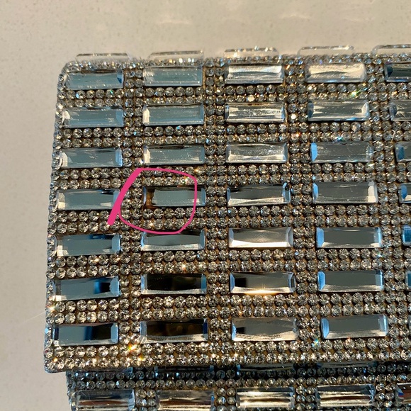 Aldo Crystal Clutch, Dazzling Crossbody Shoulder Bag for Weddings, Prom, Parties - Picture 4 of 4